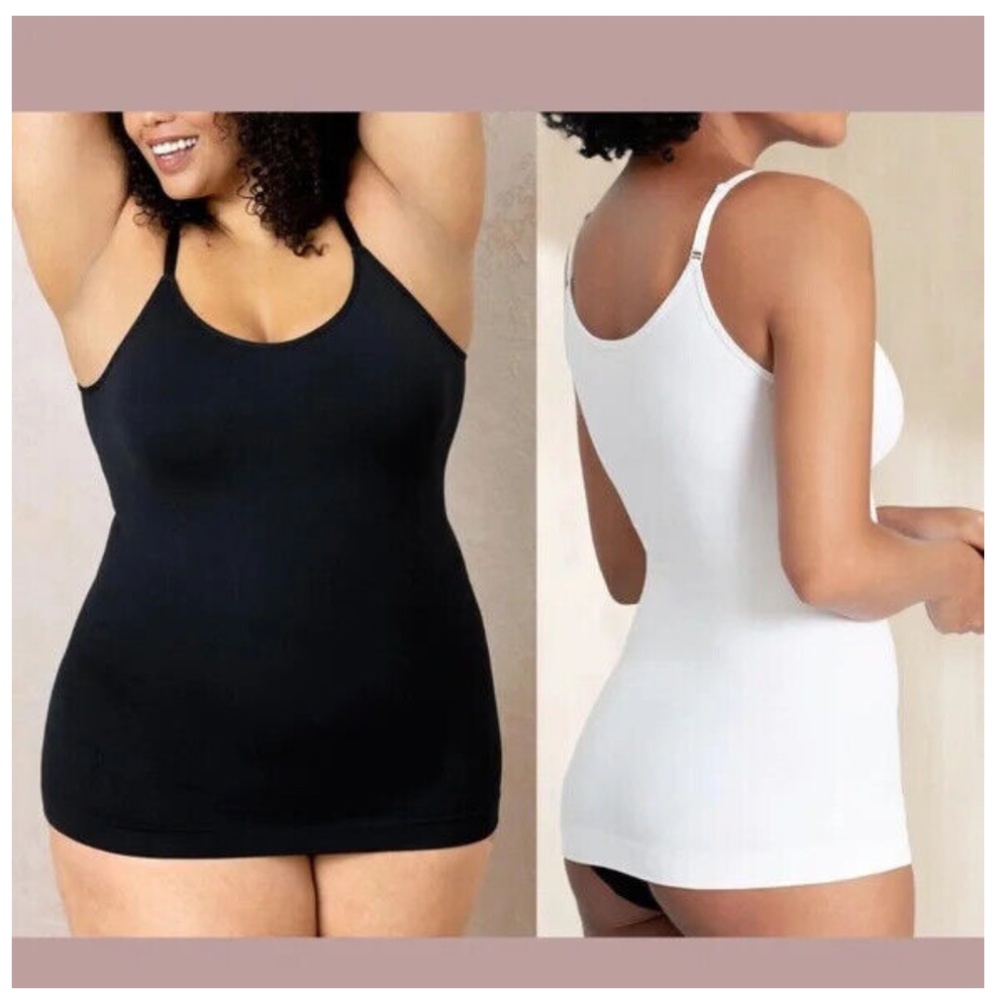 NWT $40 Shapermint Essential [ XL ] All Day Every Day Scoop Neck‎ Cami Black